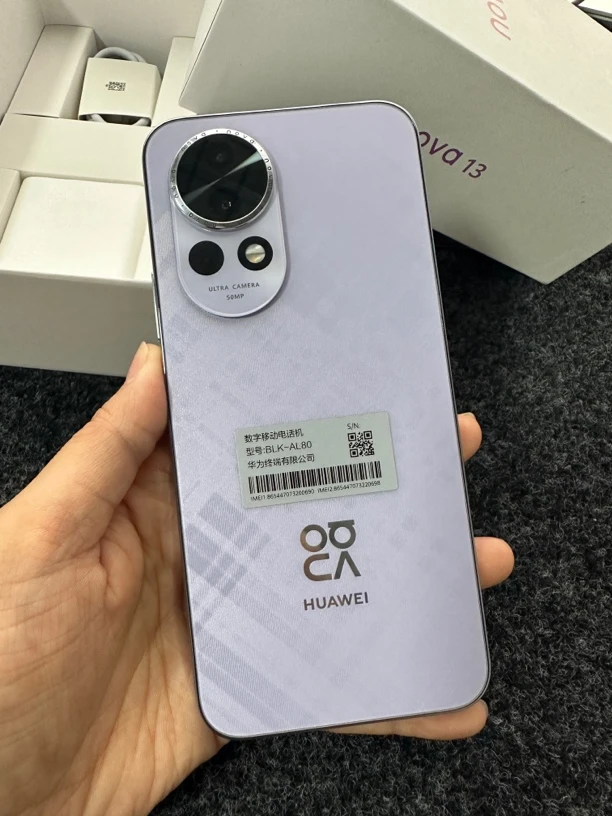 95新 Huawei/华为 Nova13 紫色  12+256g  再保25.12.21 配件全套