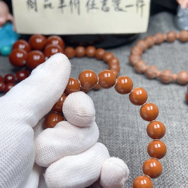 孤***风橄榄核手串1.2精品小孔