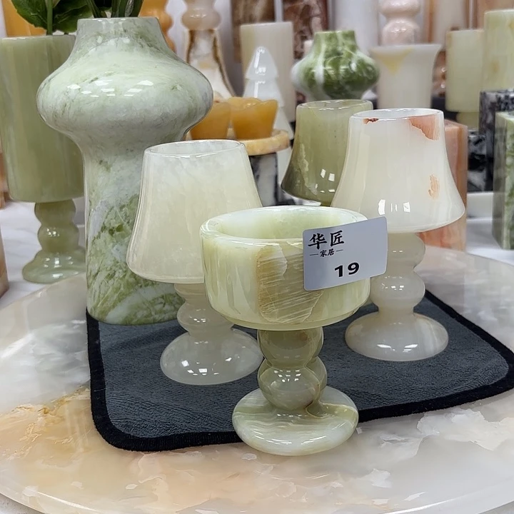 石材家居摆件手工艺品法式烛台