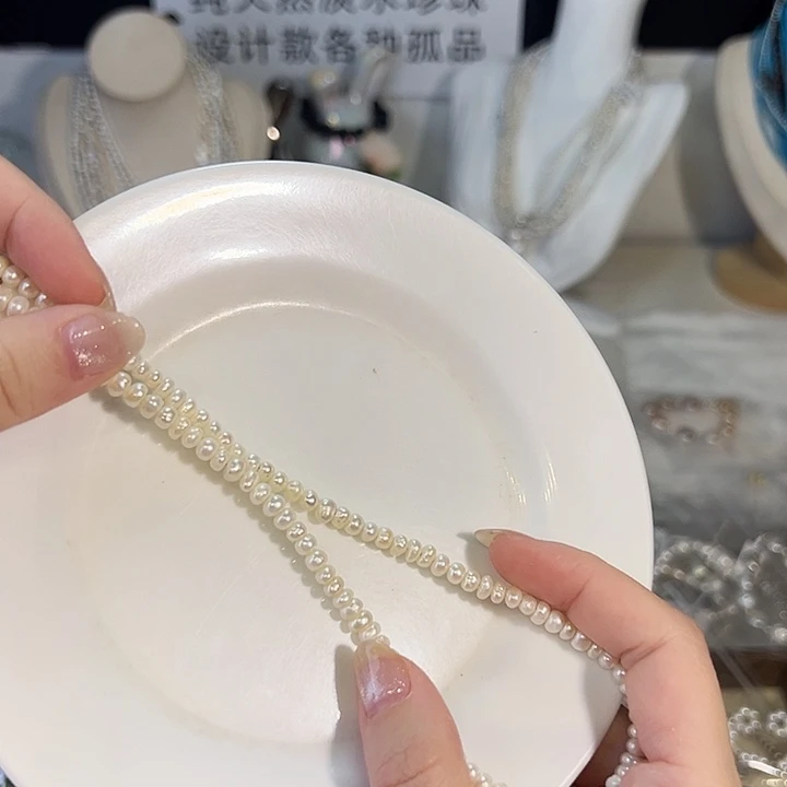 银S925镶嵌淡水珍珠天然淡水珍珠设计款