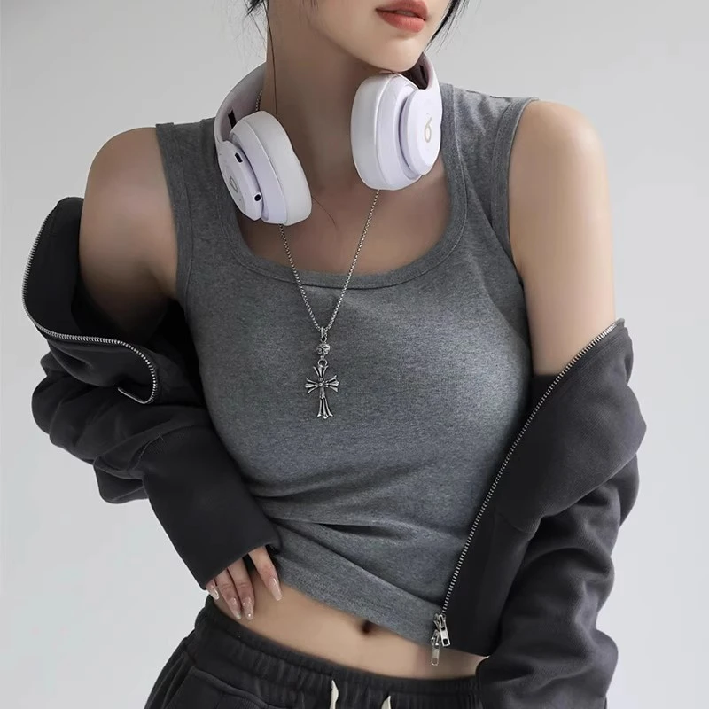吊带背心女内搭2025秋季新款外穿遮副乳工字宽肩带打底上衣潮