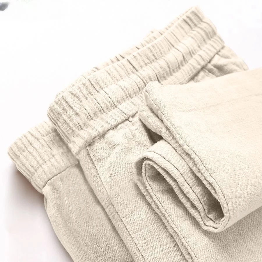 纯亚麻阔腿裤女2025年夏季直筒休闲长裤时尚百搭宽松薄款棉..优选