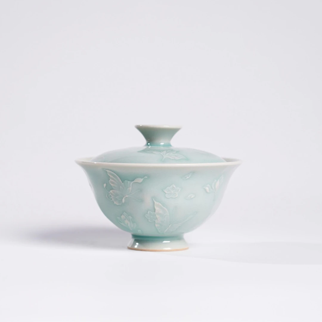 SHTC1003学茶严选舒禾-蝴蝶元宝盖碗