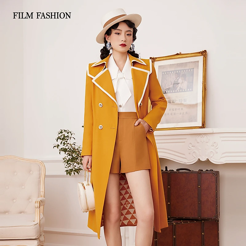 【芊芊专属】可拆logo披肩风衣外套女FEHG113597