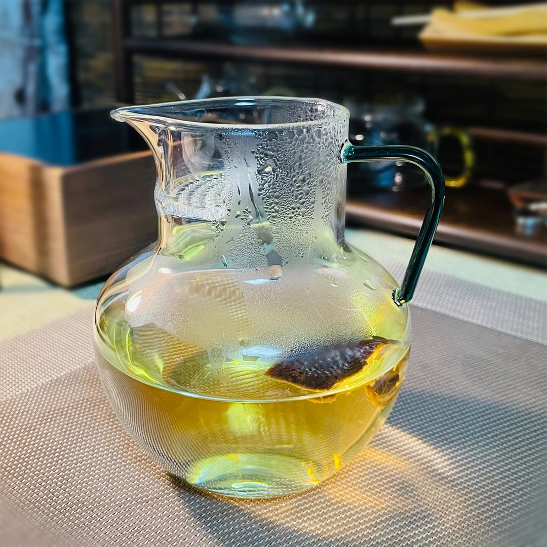 漫佳 圆肚月牙杯茶水分离过滤玻璃把杯耐热玻璃可烧煮泡茶 ≈600ml