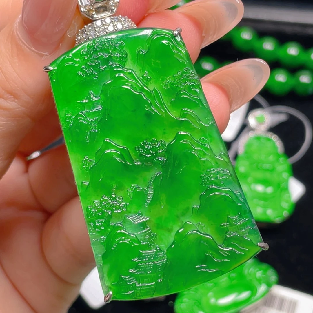 吊坠(不含链)未镶嵌翡翠人***花