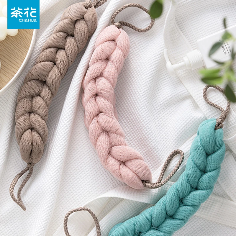 茶花沐浴球泡泡洗澡巾浴花可爱澡巾长条后背搓背浴球超柔软大号女