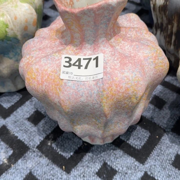 狮***王瓷片景德镇高温花器编码3471高32口6默认无孔