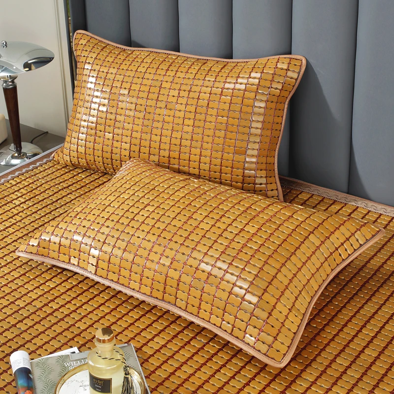 竹郎夏季麻将凉席枕头套凉爽垫枕竹凉夏天腰枕沙发靠枕成人枕头套