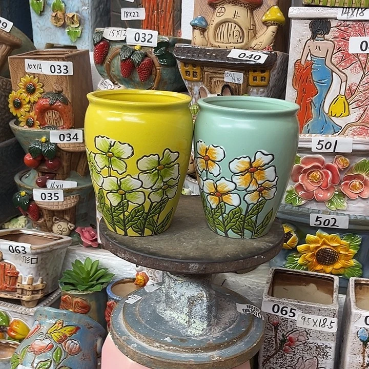 粗陶材质多肉花盆