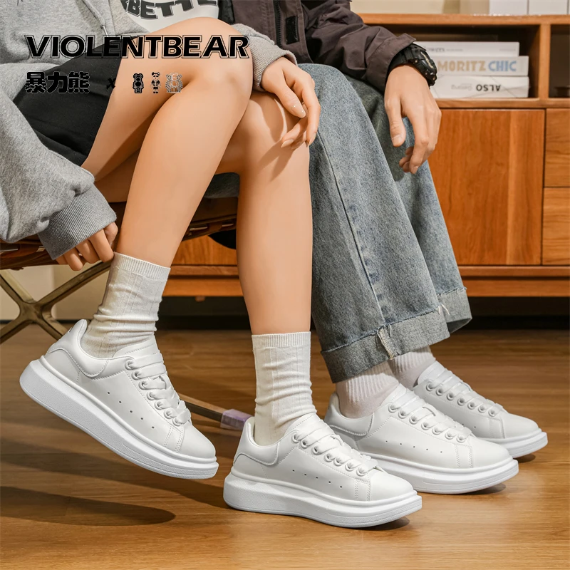 Violentbear/暴力熊厚底小白鞋百搭情侣款休闲鞋时尚板鞋男女鞋子