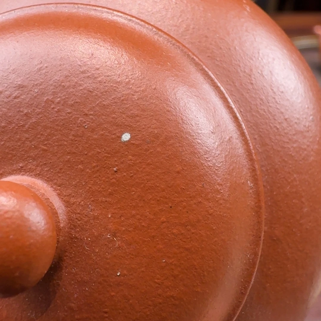 紫砂茶壶小煤窑朱泥 三弯水平壶 灰爆