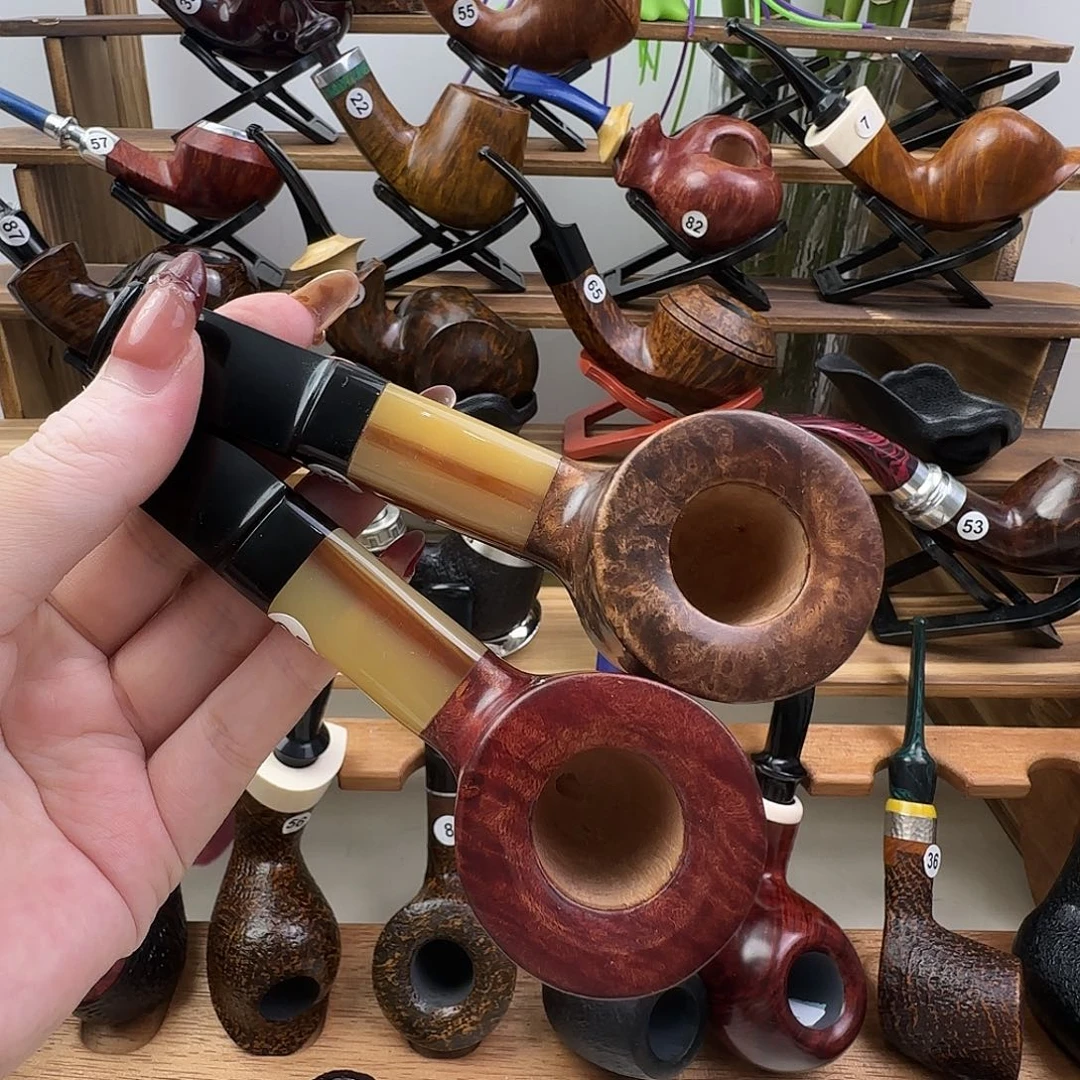 石楠木手工平底锅烟斗