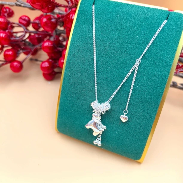 链子足银 足银990马上有钱套链精工时尚气质送闺蜜女友