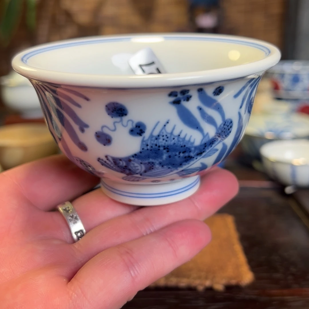 福利全品，鱼藻纹纯手绘
