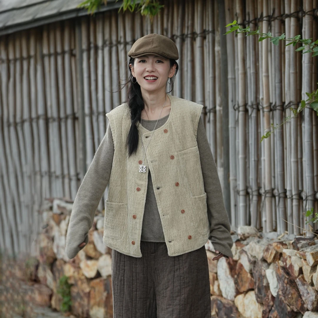【寻苔出品】几见WT4606 棉机理双排扣加绒马夹
