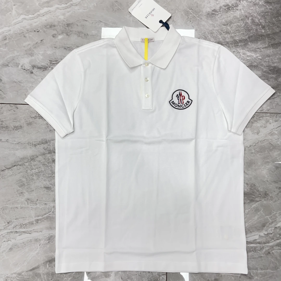 未使用 MONCLER 盟可睐蒙口男款刺绣大标短袖polo衫半袖