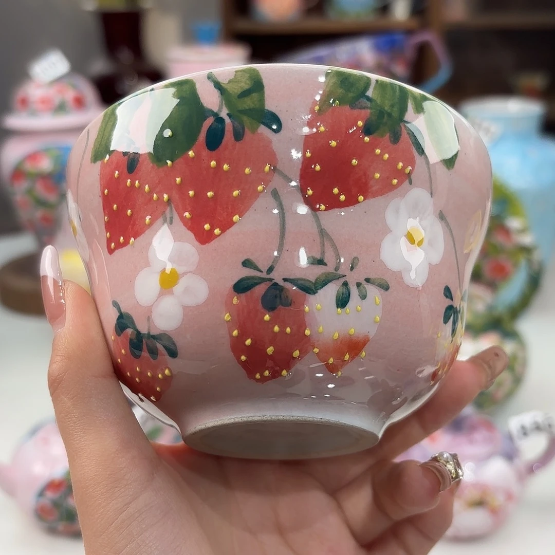 瓷片景德镇手绘高温釉下彩陶瓷茶具