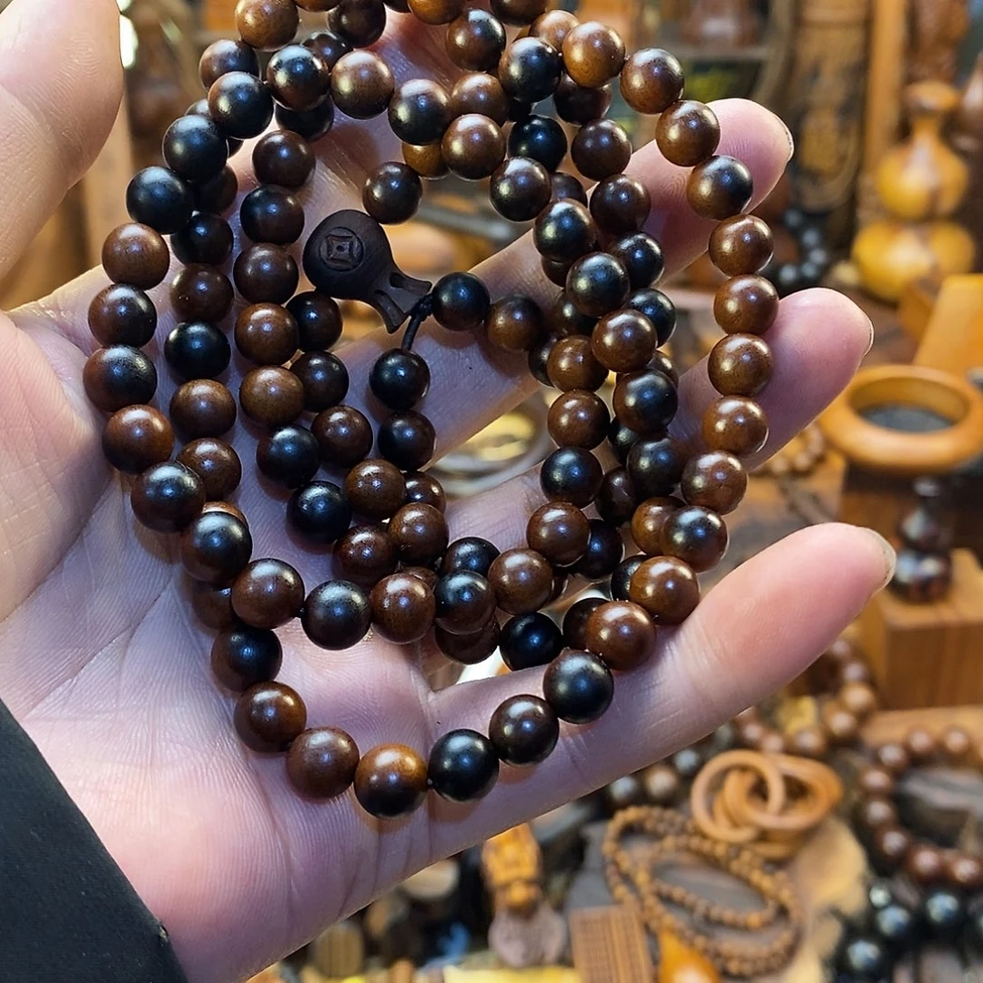 灰***尊枣木阴阳108手持一个