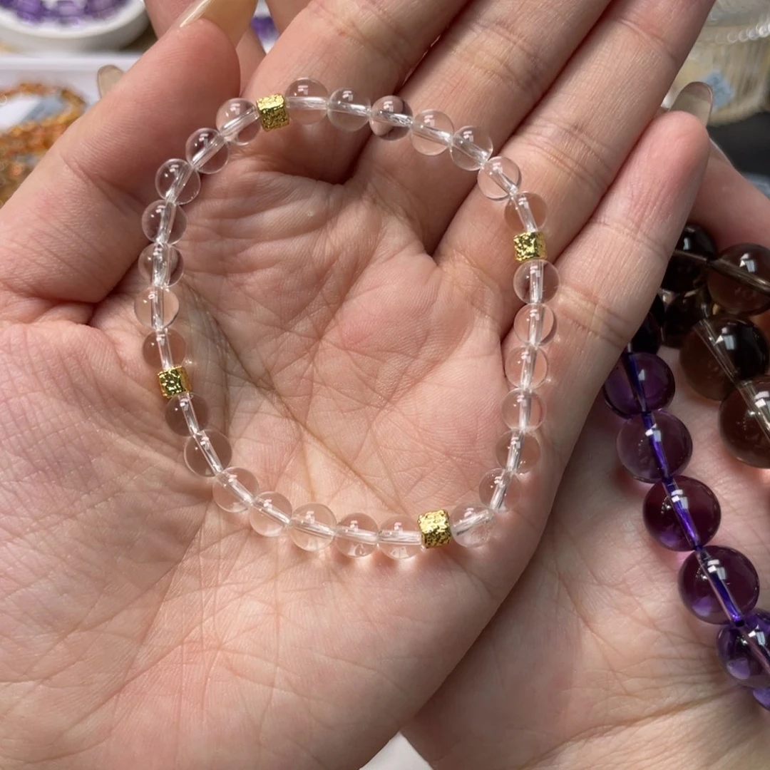 水晶手链未镶嵌白水diy6m
