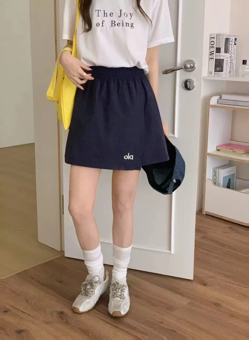 韩系ola不规则元气短裤显瘦工装裤裙