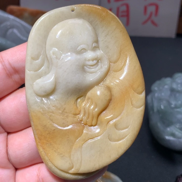 翡翠未镶嵌颈饰保真天然A货翡翠