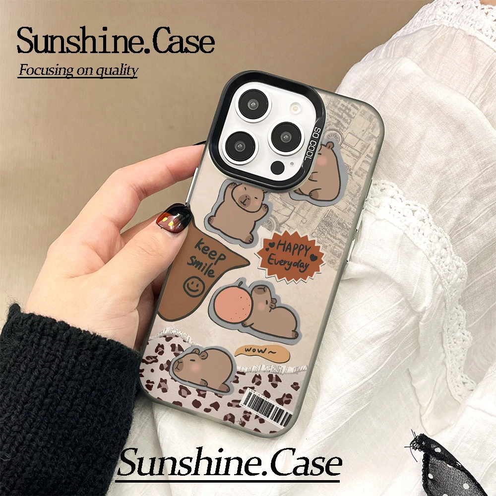 【彩银】卡皮巴拉适用于苹果16promax华为vivo小米oppo防摔手机壳