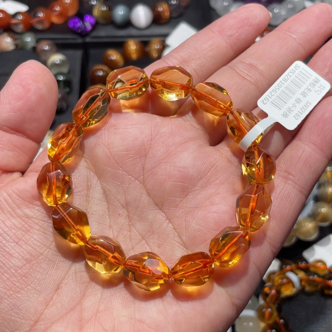 手链未镶嵌水晶黄水晶随形10.2mm左右