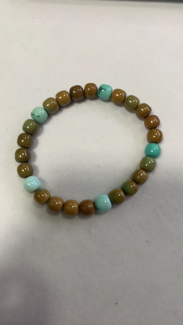 天然原矿绿松石单圈