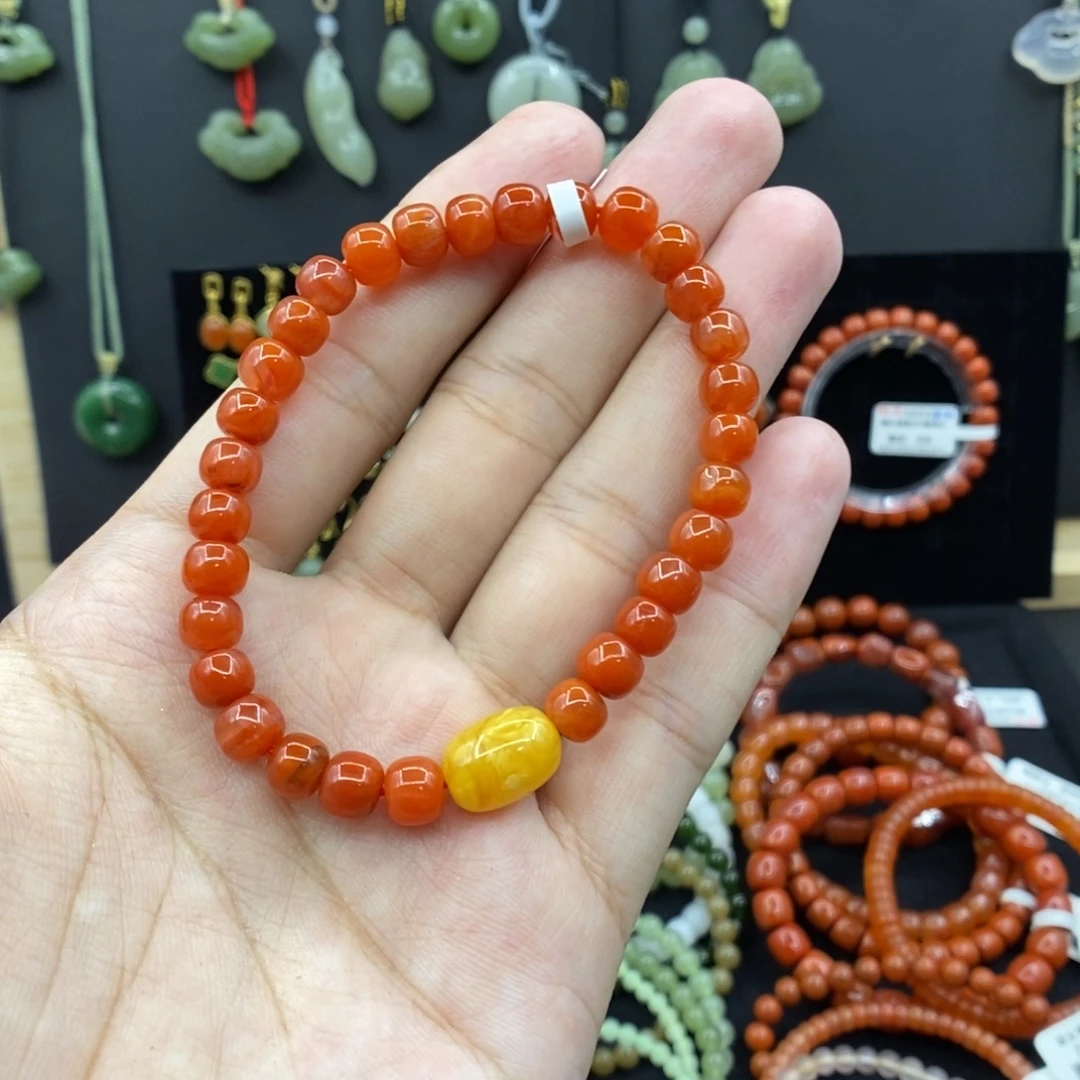 颈饰未镶嵌南红玛瑙6.5mm