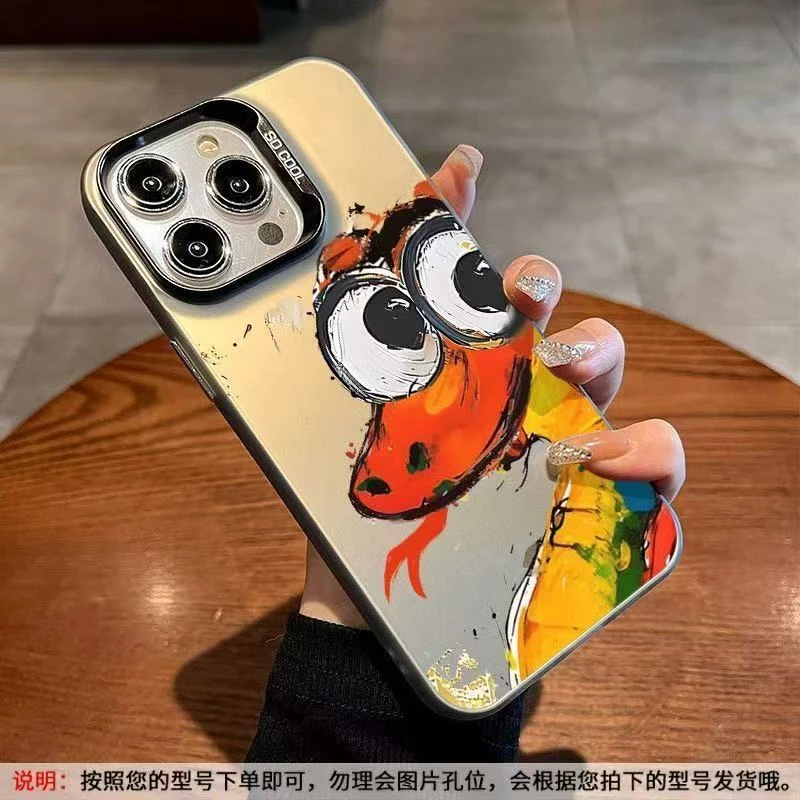 卡通蛇-IMD彩银手机壳高端适用于苹果/vovi/oppo/华为荣耀