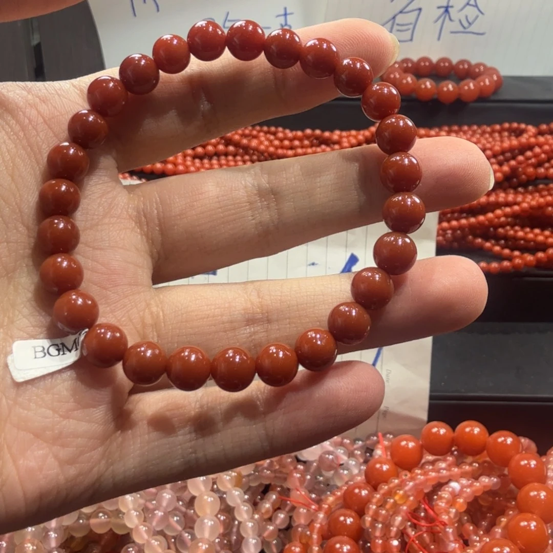 靓***靓南红玛瑙未镶嵌手串