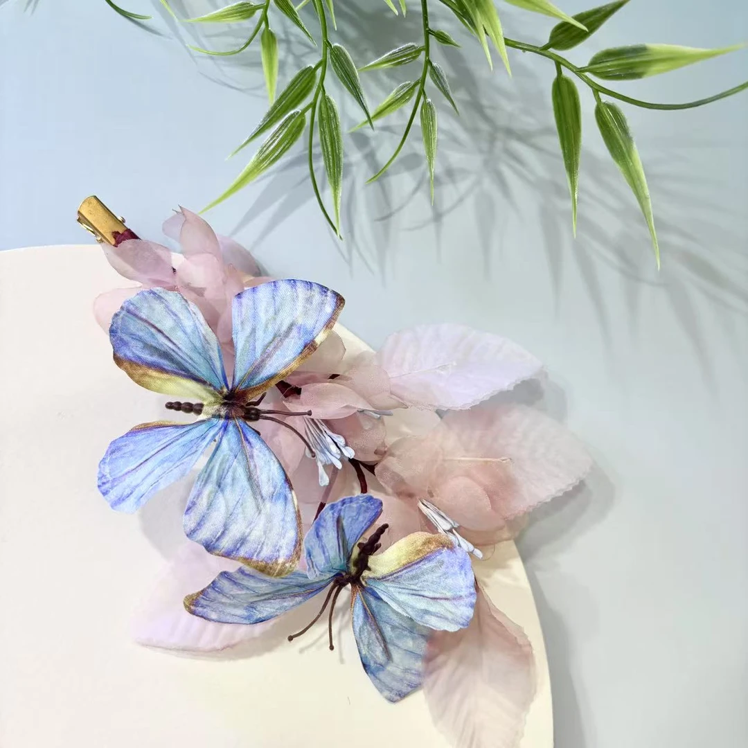 云鬓花古风饰品古装发饰仙气飘飘 蝴蝶花梦（孤品清清汉服发冠B215