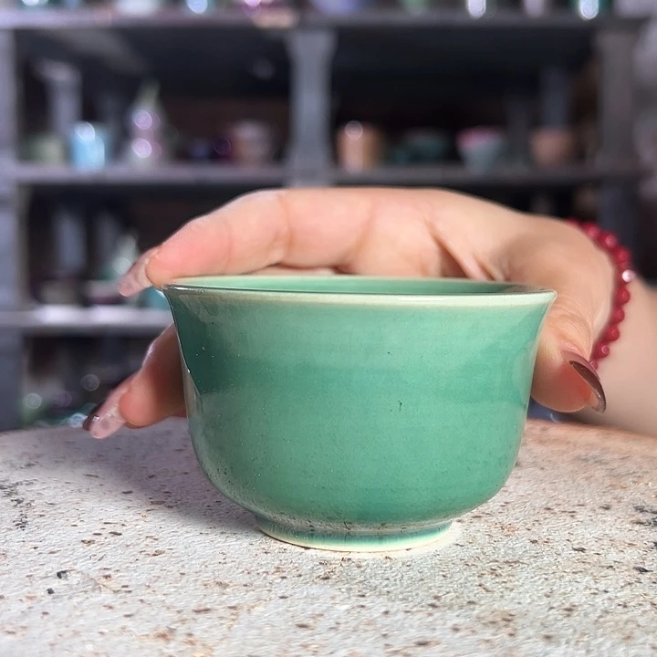 瓷片钧瓷小摆件杯子636