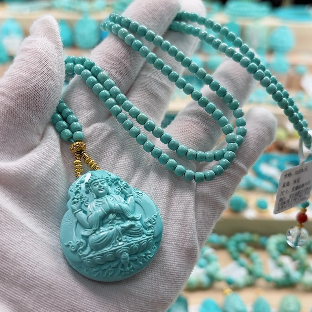 绿松石18K金镶嵌珠宝奇石