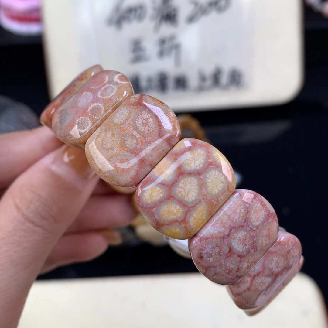 硅化珊瑚（珊瑚玉）未镶嵌颈饰五折漏价手牌（56号）