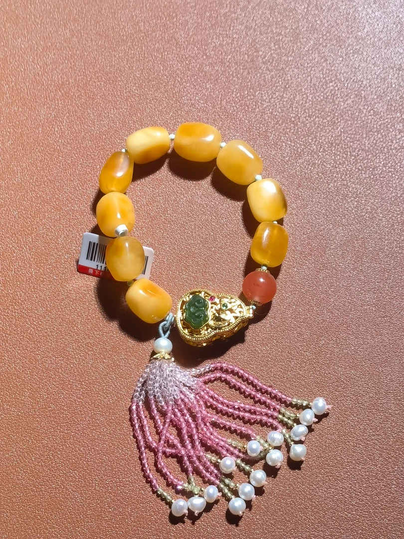 蜜蜡随形 流苏手串（3229）