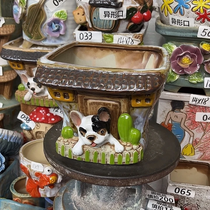 粗陶材质多肉花盆