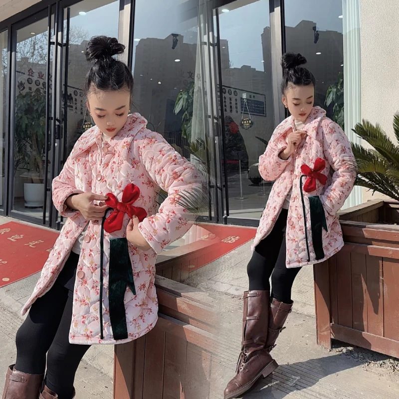 【原创轻奢】新款女士时尚睡袍中长款睡衣三层加绒加厚冬季保暖