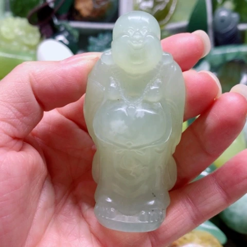 蛇纹石玉未镶嵌手把件