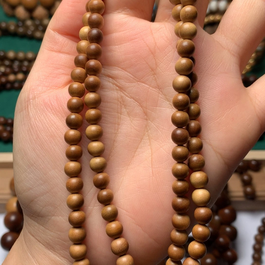 檀香木手串/手链老山檀香0.6多圈横纹黑肉