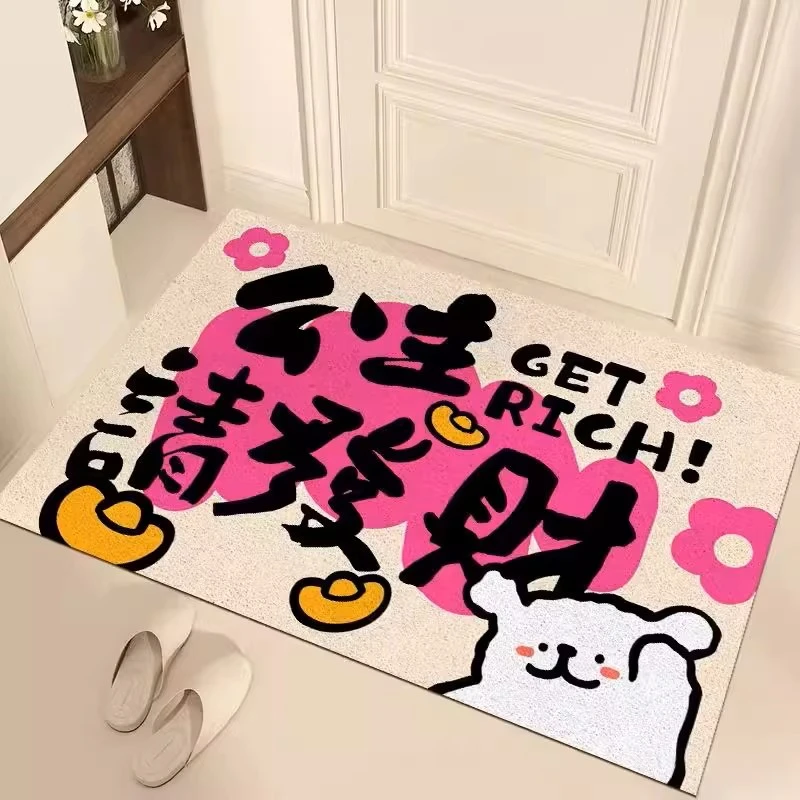 A012【50*80cm】硅藻泥入户门垫喜庆玄关厨房浴室防滑免洗地毯地垫
