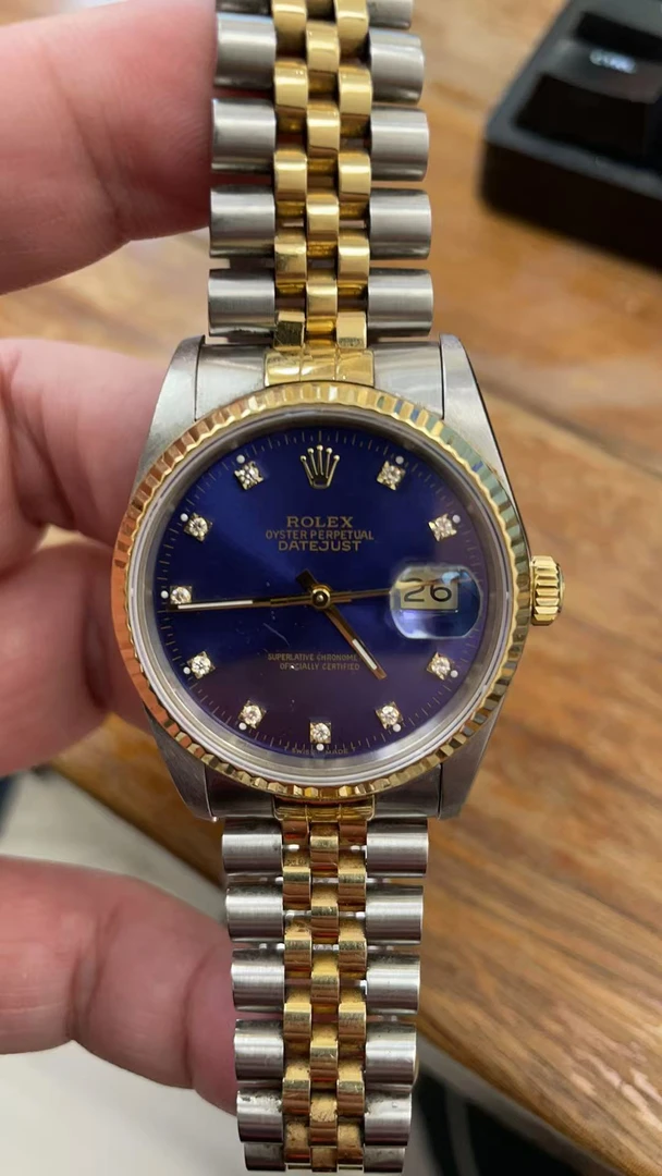95新 Rolex/劳力士 大表姐/18K金自动男表16233表径36后盘