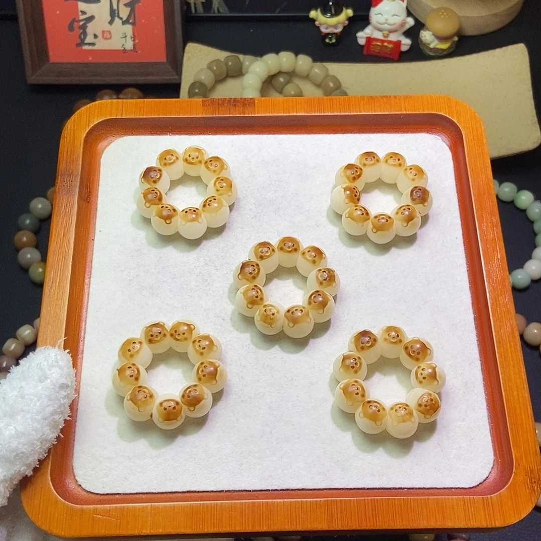 菩提根/象牙果吊坠卡13小熊蒜瓣微瑕111