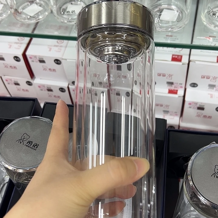 手工艺品玻璃本色双层玻璃杯360 1029小熊