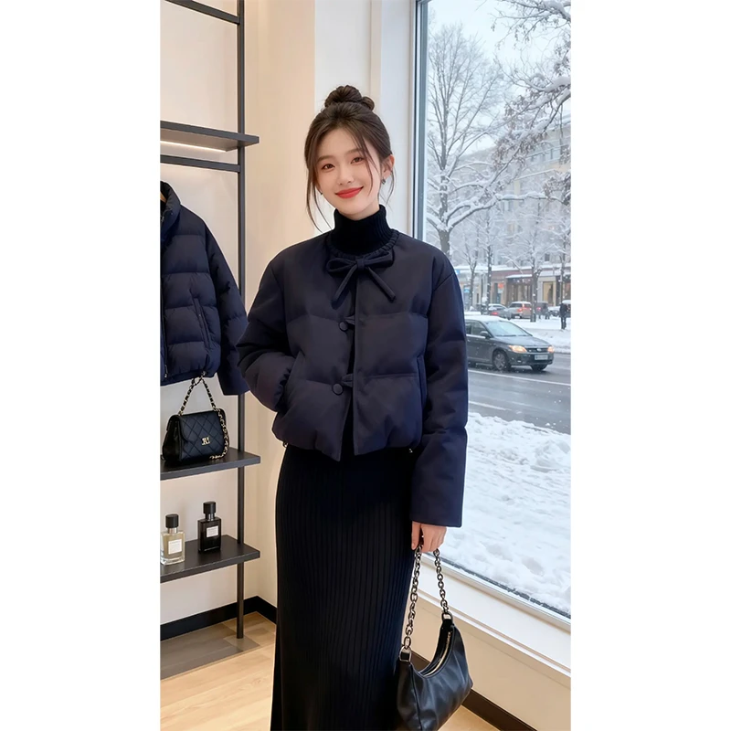 2026年秋冬季新款韩版时尚纯色高级感棉服【蓝调庄园】