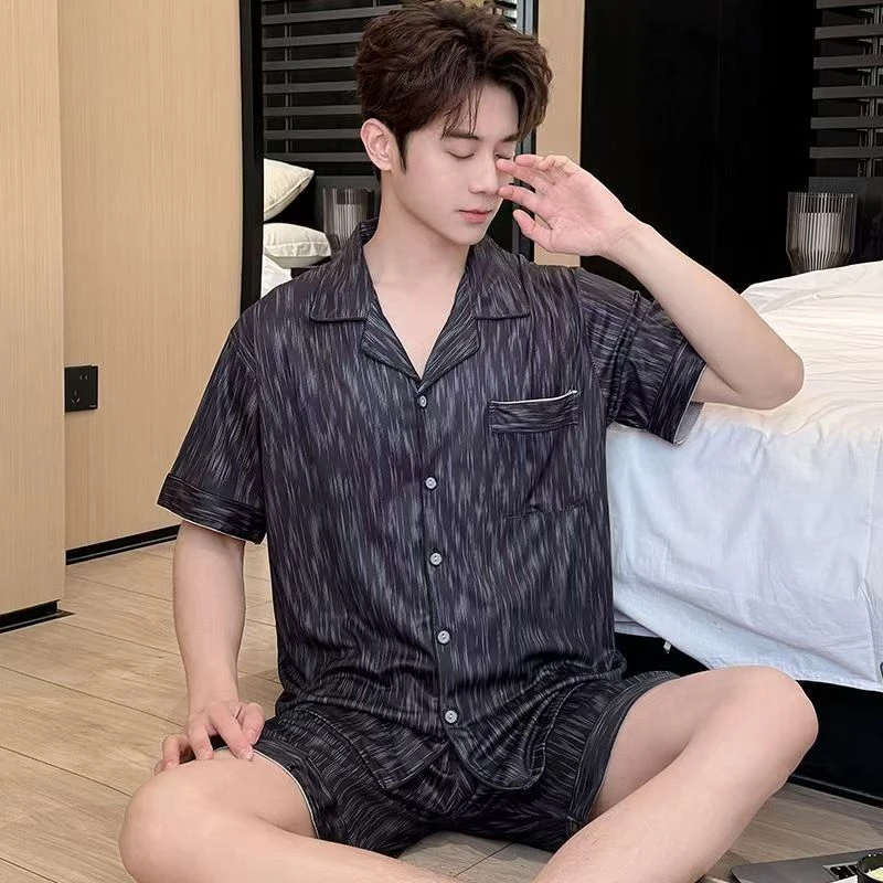 针织冰丝睡衣家居服套装