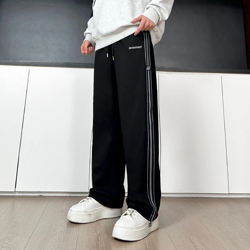 MTVO迈特优春季新款复古潮牌字母卫裤男新款宽松百搭休闲长裤2505