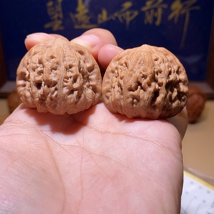 把件文玩核桃全品无修38尺平谷凹底