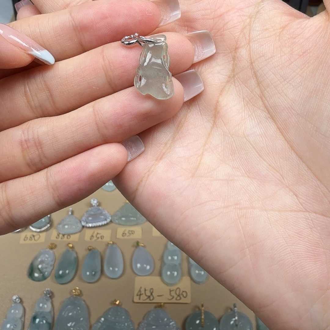 翡翠银S925镶嵌颈饰